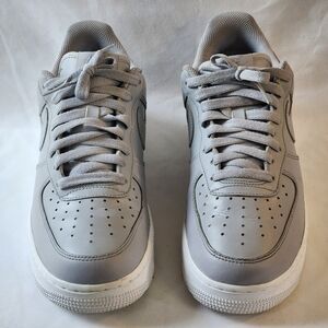 Nike Men's Air Force Ones Gray and White Sneakers